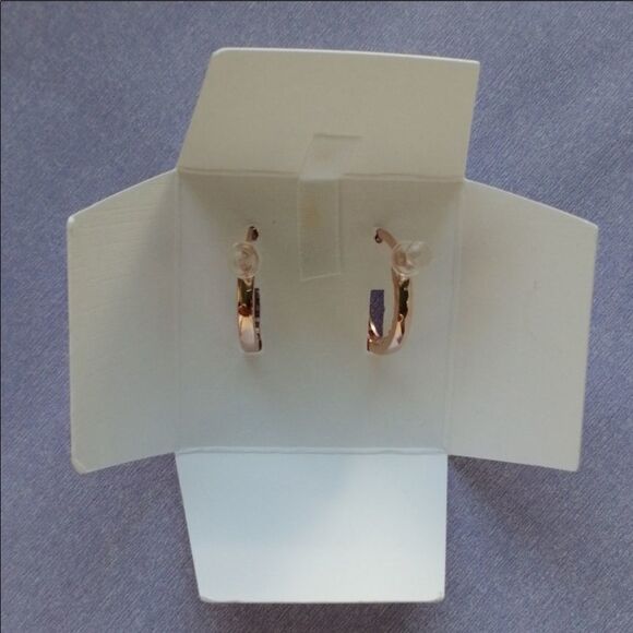 ✨ Diamonique Inside Out Hoop Earrings✨ - Picture 6 of 8